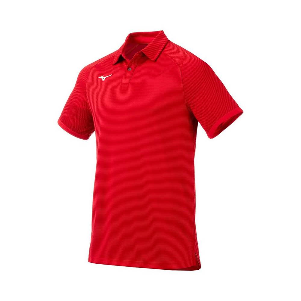 Mizuno Scout - Erkek Polo Tişört - Kırmızı Türkiye (OJTDSR-826)